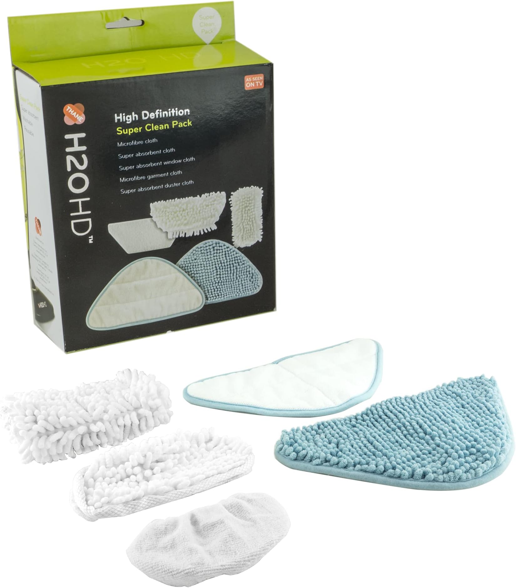 HD Super Clean Kit Cleaning Bundle (5 Pack) - Compatible with H20 HD - Uses: Spot Cleaner, Grout Cleaner, Bathroom cleaner, Garment Steamer for Clothes, Clothes Steamer Handheld, Car Steam Cleaner