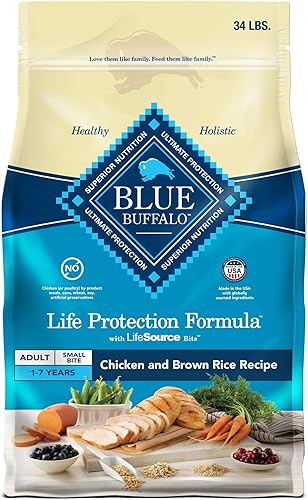 Vista 172 de Blue Buffalo Life Protection Formula - Alimento seco natural, para perros adultos, con pescado y arroz integral, 34 libras