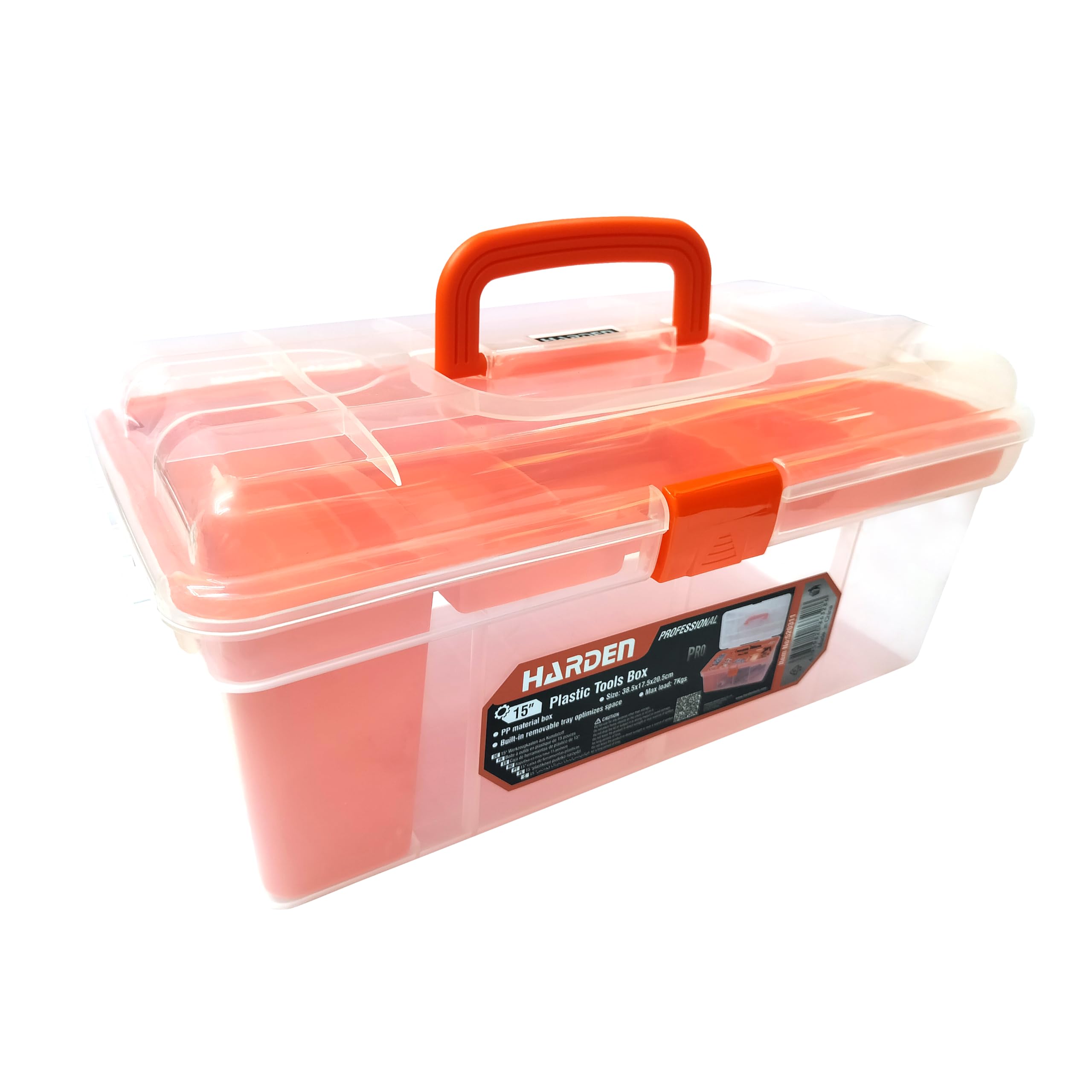 Harden 15-Inch Portable Plastic Tool Box | High-Strength PP Material | Load Capacity 7kg | Built-in Removable Tray for Efficient Tool Storage | Ideal for DIY, Home & Professional Use - 520311-image-49