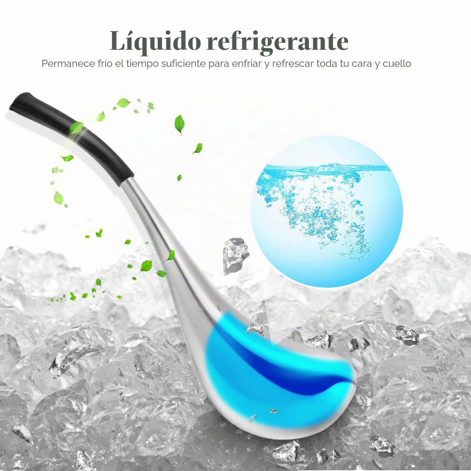 VXDAS - Herramienta Cryo Stick para masaje facial, de acero inoxidable, herramienta de enfriamiento con forma de globo para tratamiento anti edad e hinchazón de los ojos.