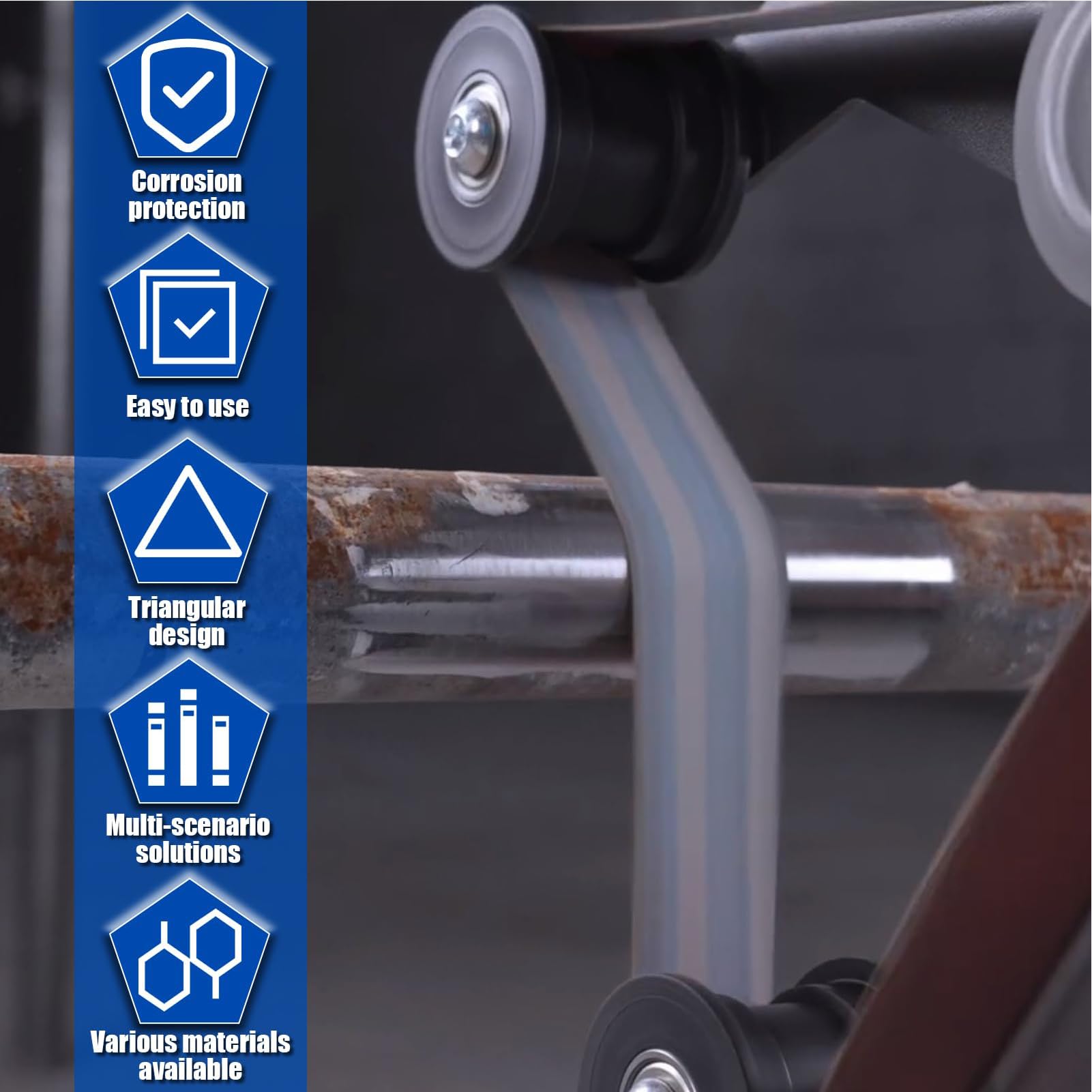 Rohrbandschleifer, Holzrohrschleifer, langlebiger Edelstahl, ergonomische Effizienz, verbesserte Präzision, ideal für Rostentfernung & Aspektbearbeitung