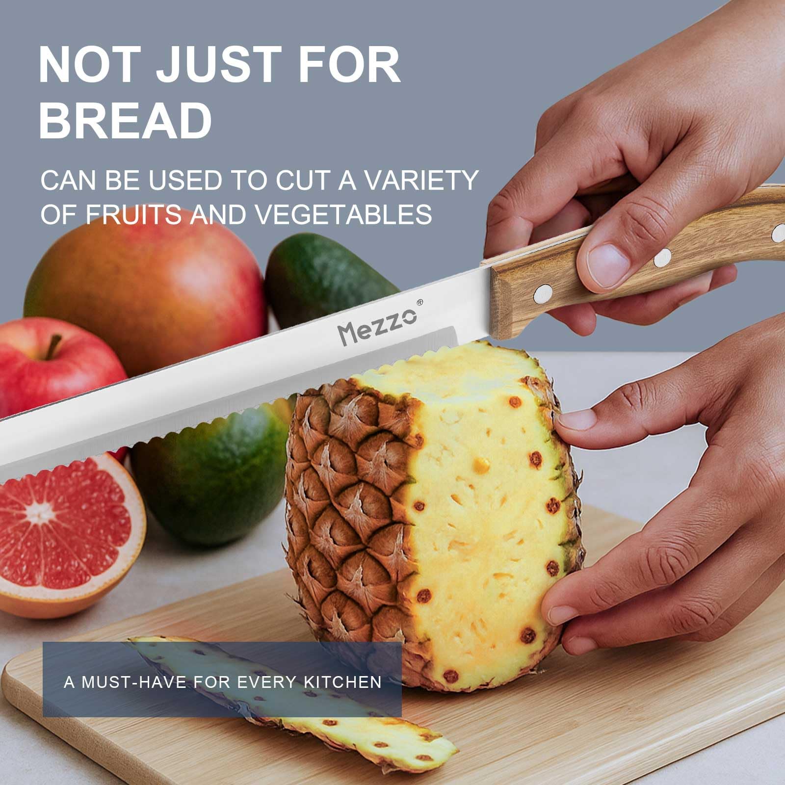 Mezzo Serrated Bread Knife - Slice Like a Pro -7