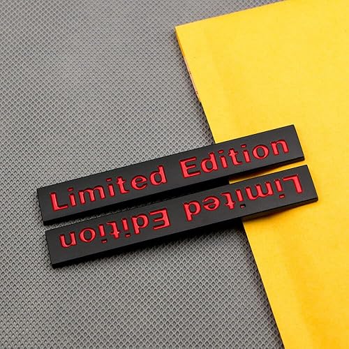 Miniatura 9 de 2 calcomanías de metal cromado, edición limitada, para maletero de automóvil, para coche, camión, universal, color negro