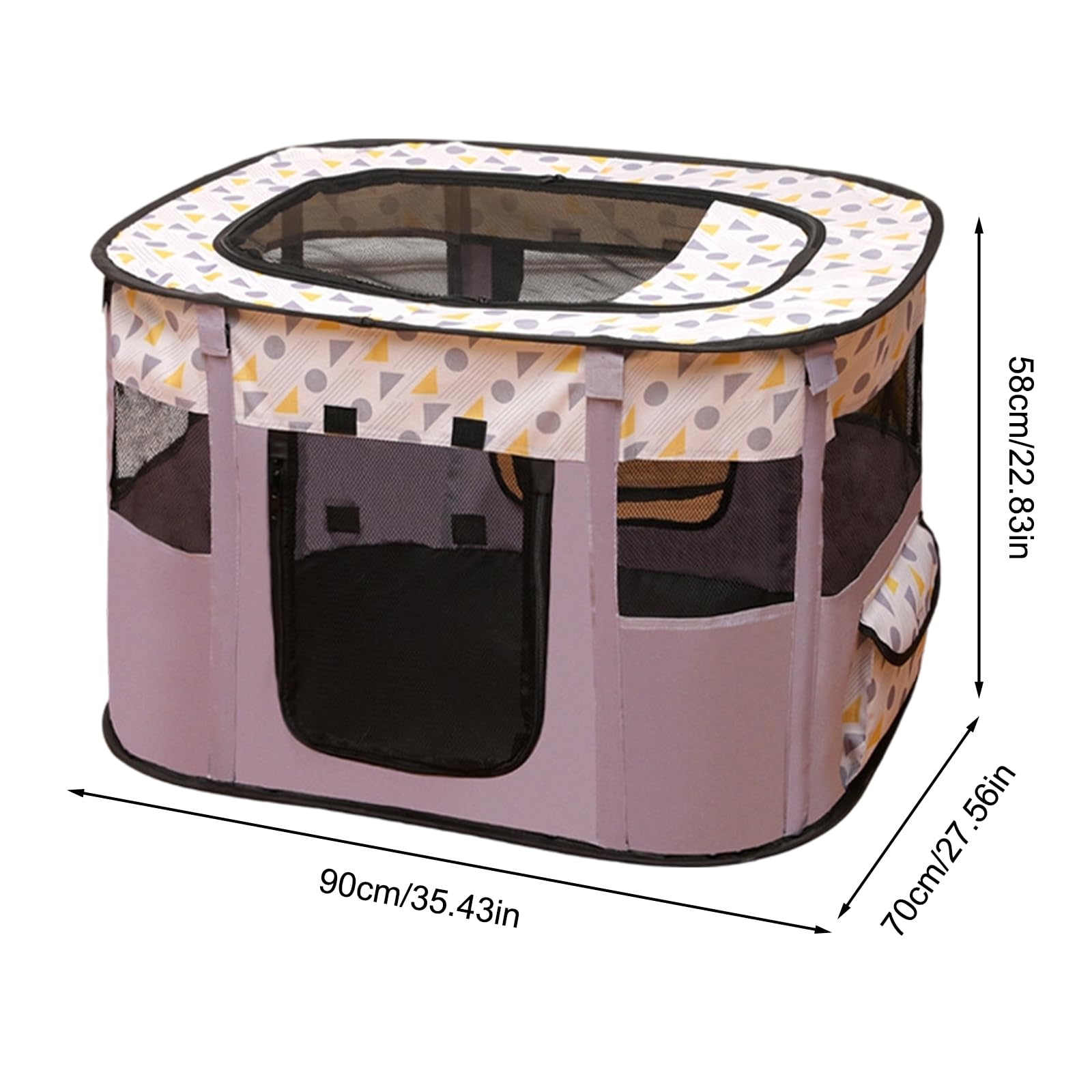 EUBSWA Recinto per cuccioli, 90x70x58cm Recinto per animali domestici per cani, gatti, conigli e roditori per interni ed esterni