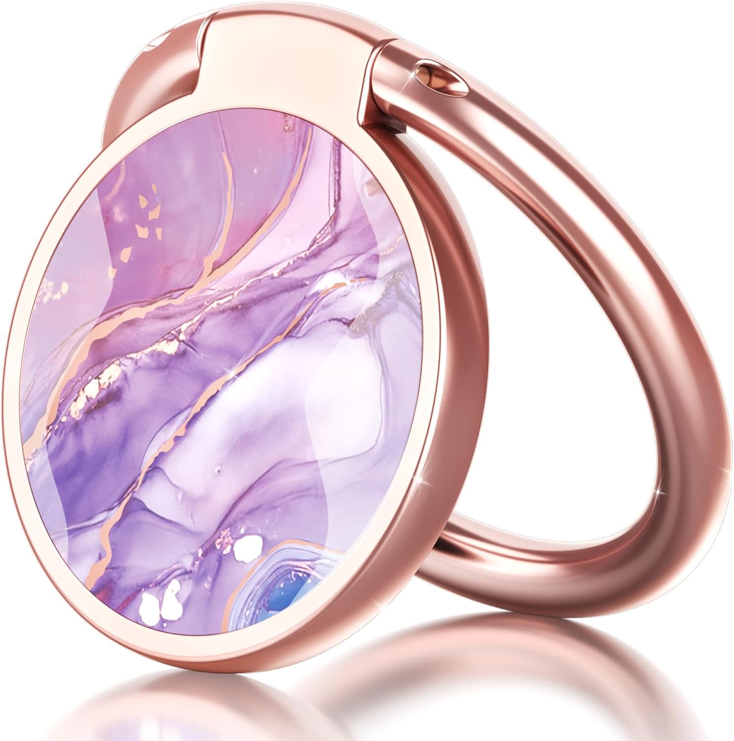 Cell Phone Ring Holder, Finger Ring Stand, 360 Degree Rotation Finger Ring Kickstand, Metal Grip for Magnetic Car Mount Compatible with Smartphones Accessories,River/Purple Cell Phone Ring Holder, Finger Ring Stand, 360 Degree Rotation Finger Ring Kickstand, Metal Grip for Magnetic Car Mount Compatible with Smartphones Accessories,River/Purple