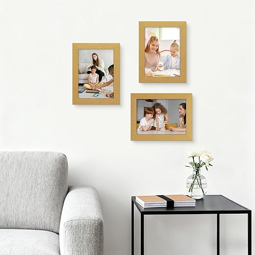 Miniatura 462 de Picrit - Juego de 12 portarretratos de 5 x 7 pulgadas para colgar en la pared o exhibir sobre una mesa, para fotos de 4 x 6 con paspartú o 5 x 7