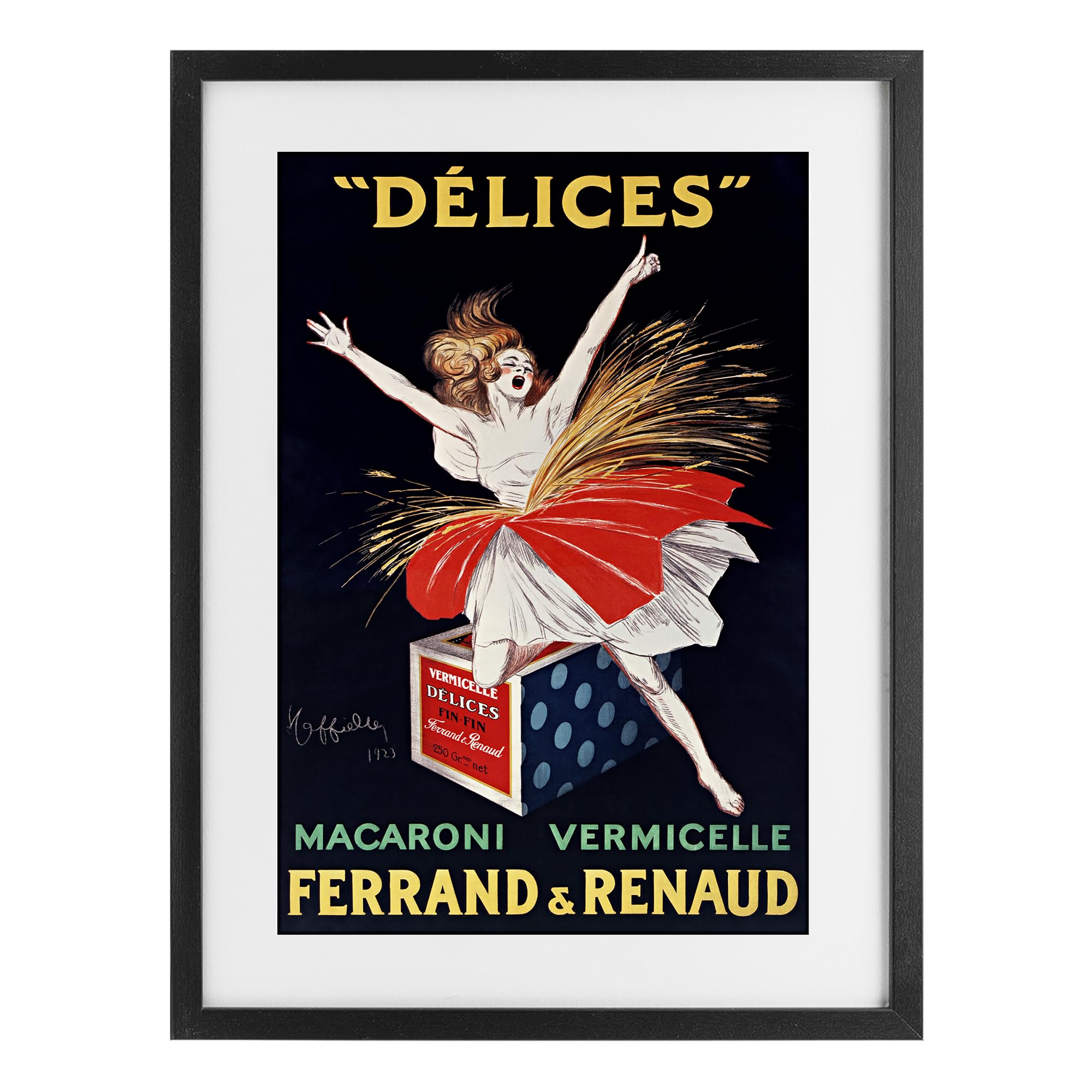 'Vintage Dancer Food Advertisement'| Framed Print Under Glass