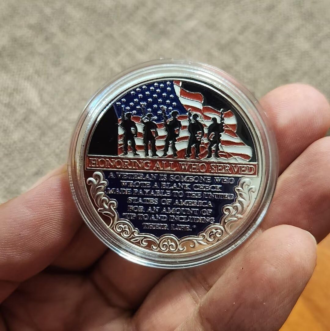 Moneta wyzwań wojskowych "Thank You for Your Service Veteran Coin", uhonorowanie wszystkich, którzy służyli wojskowej monetą wyzwania uznania