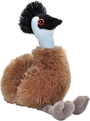 Wild Republic Pocketkins Eco Emu, animal de peluche, 5 pulgadas, juguete de peluche, hecho de materiales reciclados, respetuoso con el medio ambiente