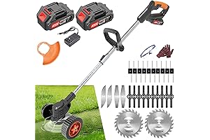Weed Wacker Eater Cordless, Electric Weed Trimmer with 2 2Ah Battery Powered...