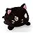 TeeTurtle - The Original Reversible Cat Plushie - Black - Cute Sensory Fidget Stuffed Animals That Show Your Mood