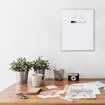 Amazon Basics Small Dry Erase Whiteboard, Magnetic Whiteboard with Marker and Magnets, 27.94 cm x 35.56 cm, Aluminum Frame