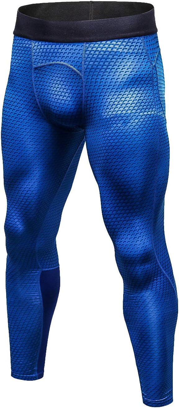 Men Workout Leggings 3D Running Gym Exercise Compression Tights Sport Pants