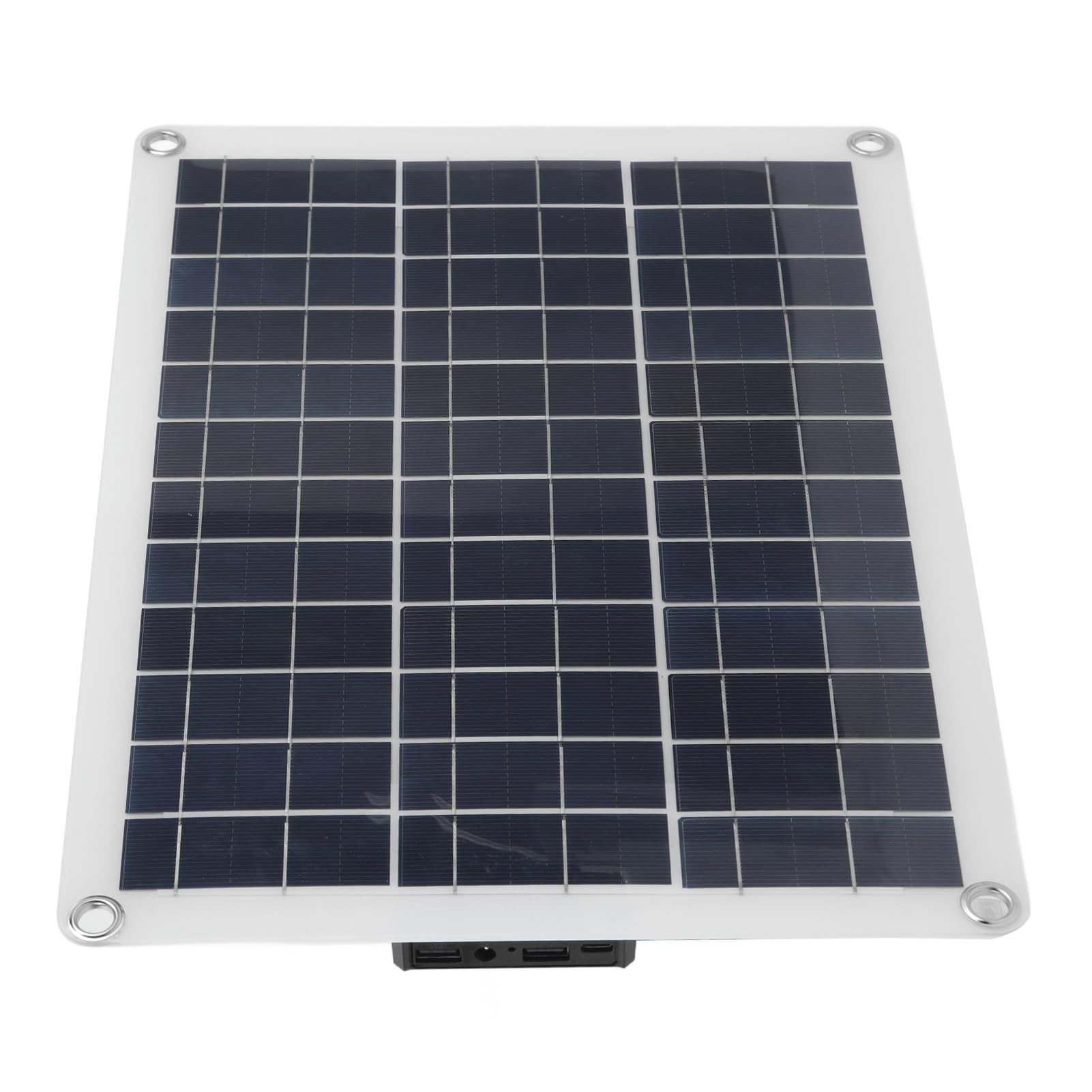 Cryfokt Tragbares 15-W-Solarpanel mit Mehreren Steckdosen, Ideal für das Effiziente Aufladen von Überwachungskameras Im Freien