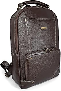 Mochila Executiva Masculina De Couro Legítimo Para Notebook Cor:Marrom