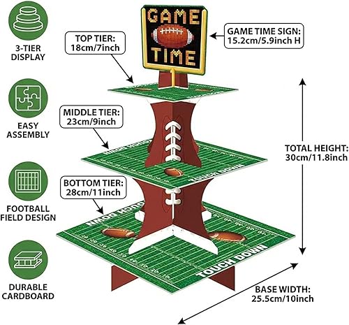 Miniatura 3 de Torre de torta de fiesta temática de baloncesto, soporte para cupcakes de baloncesto (cuadrado - baloncesto)