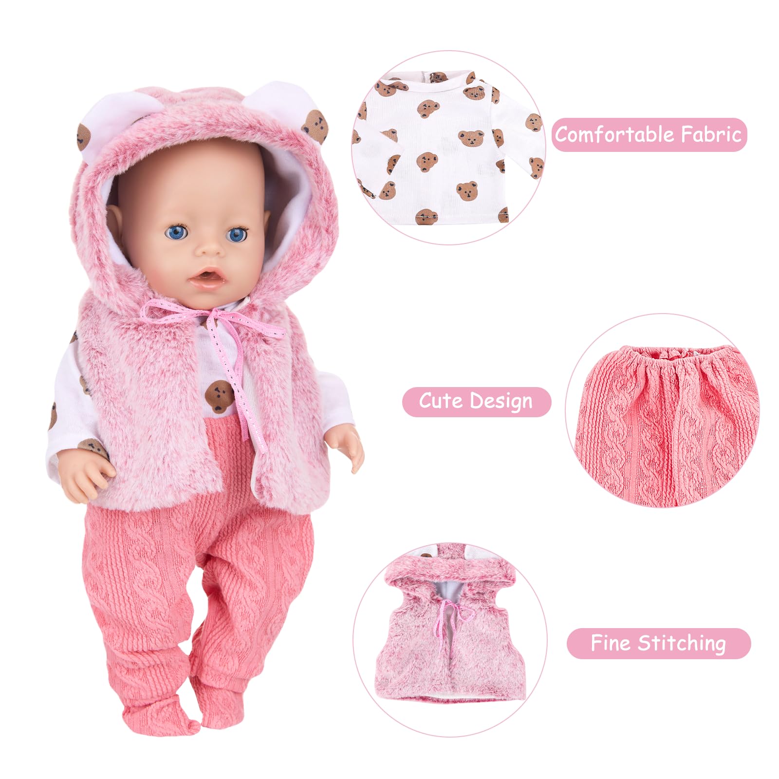 WanderGo Baby Doll Clothes for 35-43 cm Dolls - Image 4