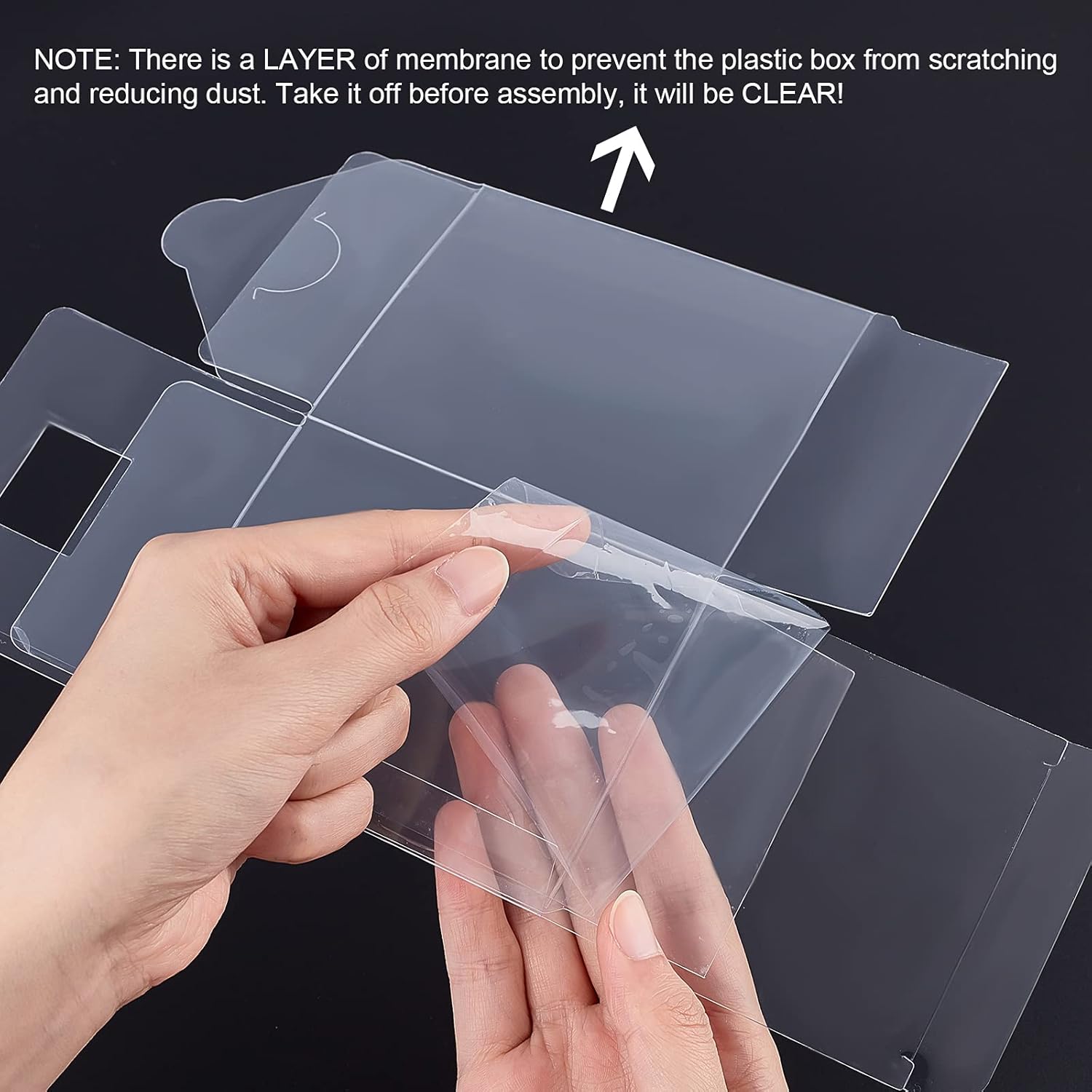 BENECREAT 12PCS 3x3x4 Clear PVC Box Retangle Plastic Gift Box with Film in the Surface for Birthday Choclates and Wedding Party Candy Cookies Favors - Image 4