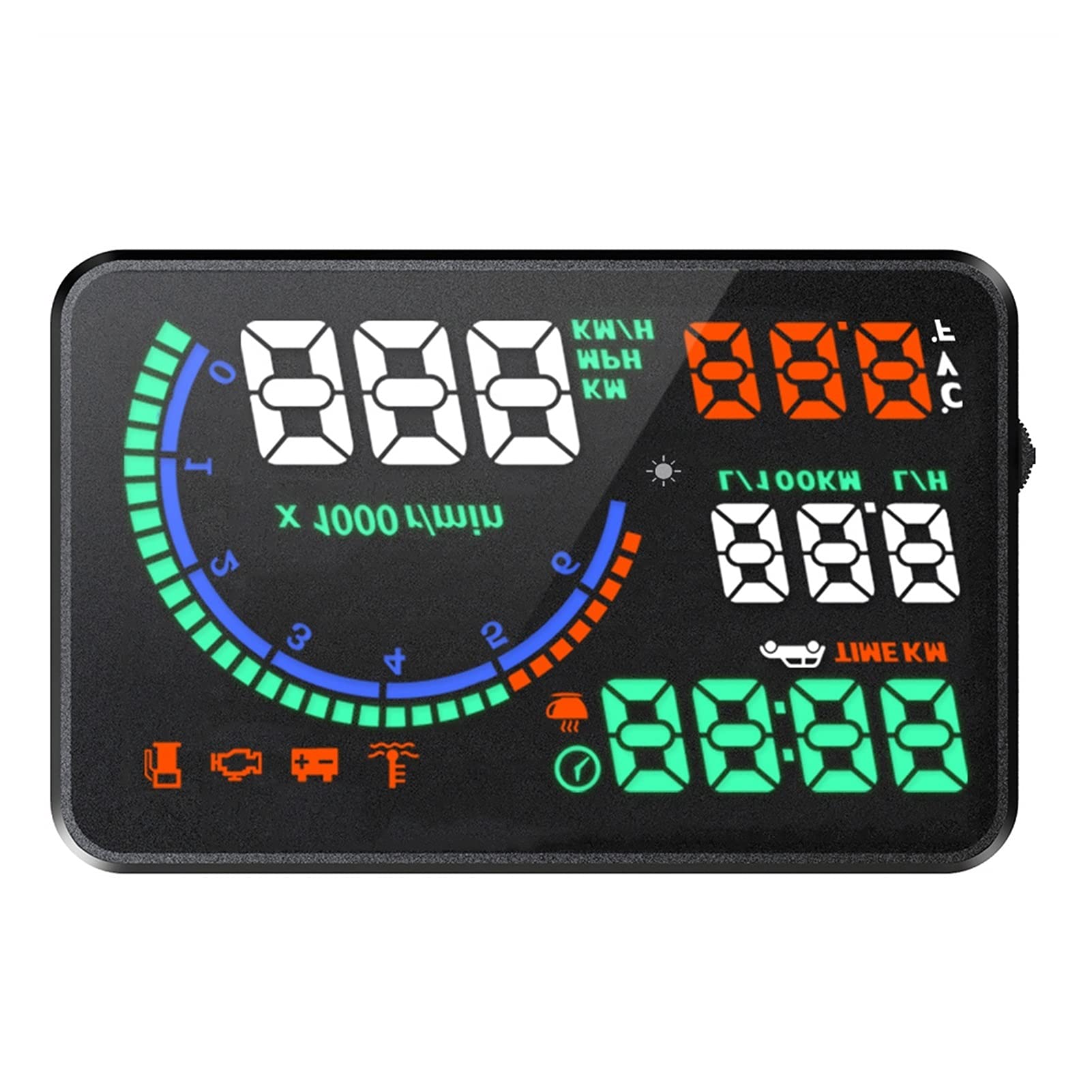 Head-Up-Display 5.8 "I9-Auto-Head-Up-Display LED OBD. Scanner über Geschwindigkeitswarnung kann Kilometer auf der Windschutzscheibe anzeigen Auto-Hud-Display