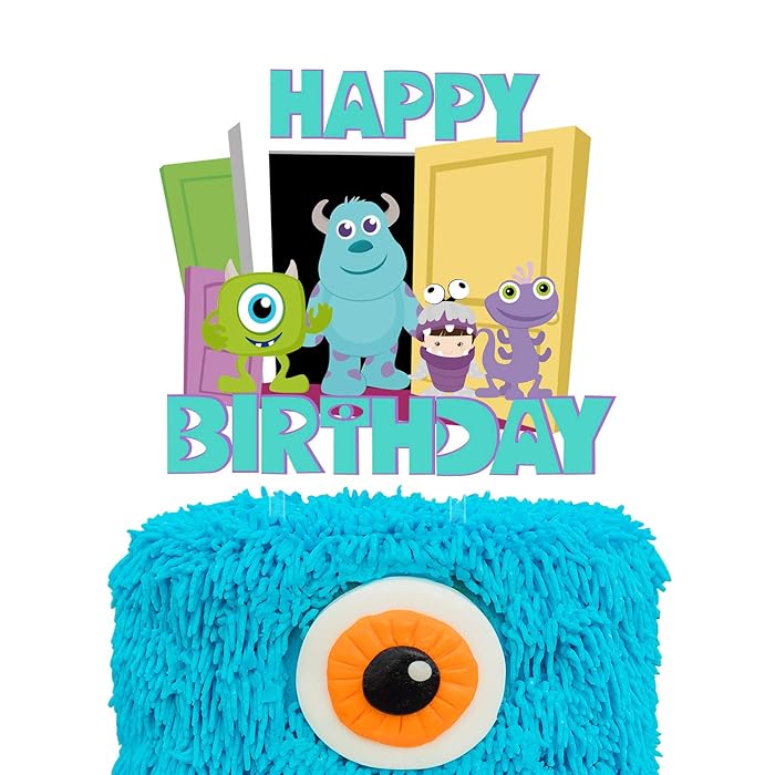 Buy Acrylic Monsters Inc. Happy Birthday Cake Topper, Little Monsters