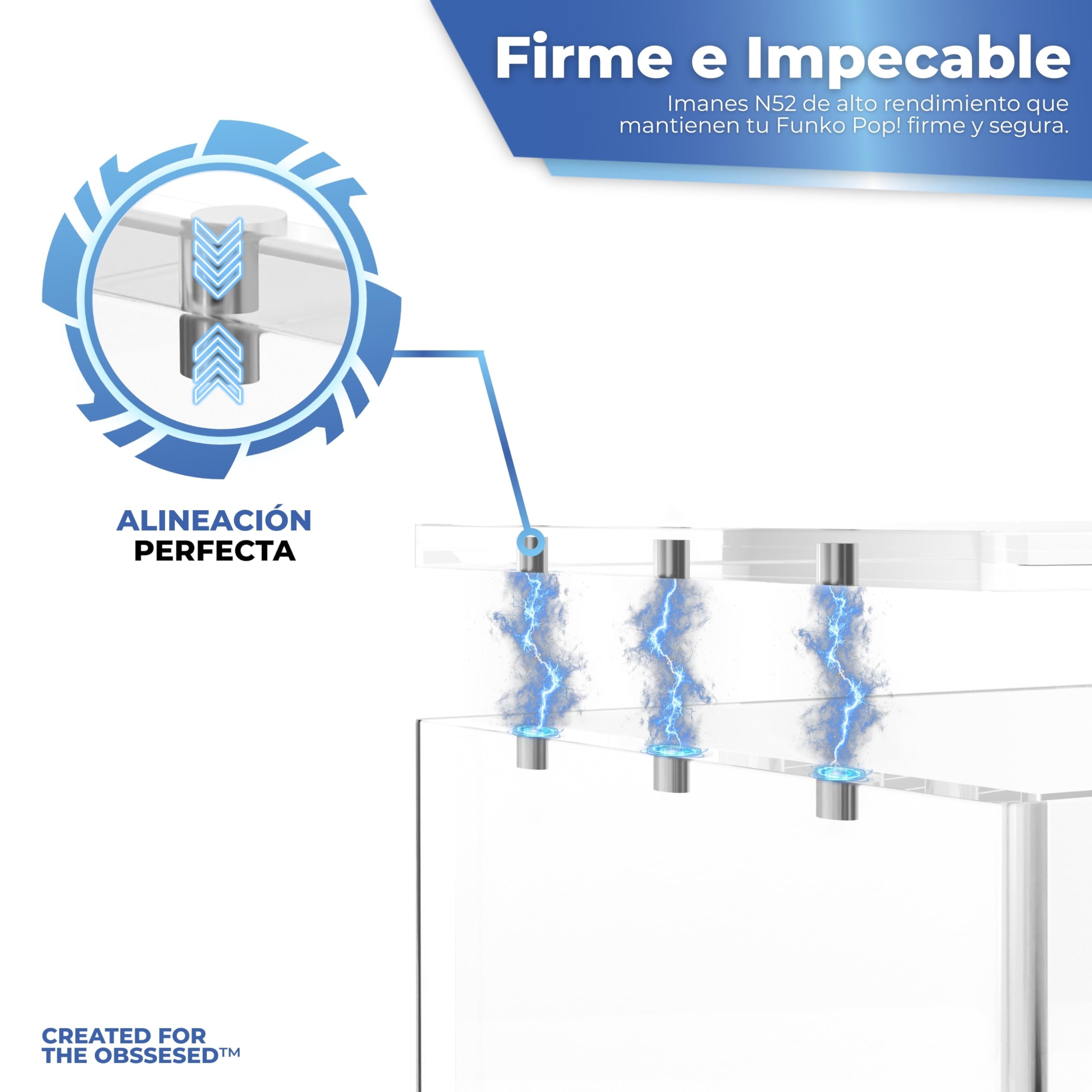 Protector Funko Pop Metacrilato con Imanes N52 – Funko Pop Protector UV 99% Transparente y Apilable – Funda Protectora Funko Pop Premium