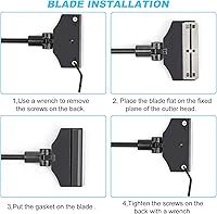 Vista 5 de Pronetcus Rascador de Algas para Acuario, Limpiador de Vidrio para Acuario, Limpiador de Tanque de Peces, Rascador de Acuario con 10 Hojas.