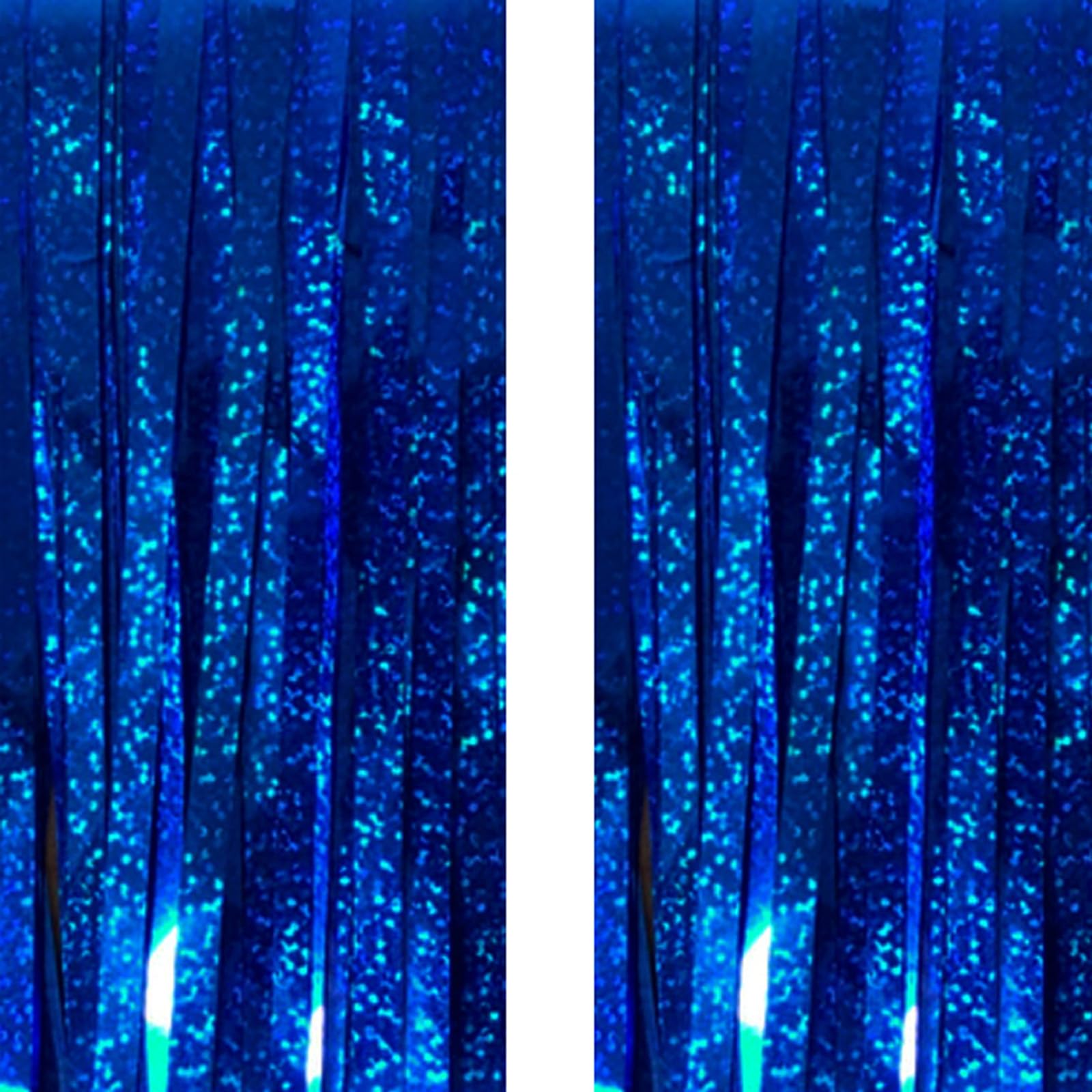 AILEXI 2 confezioni 1M*2M tende frangia tenda luccicante decorazione della per compleanno forniture festa nozze - Blu Scuro