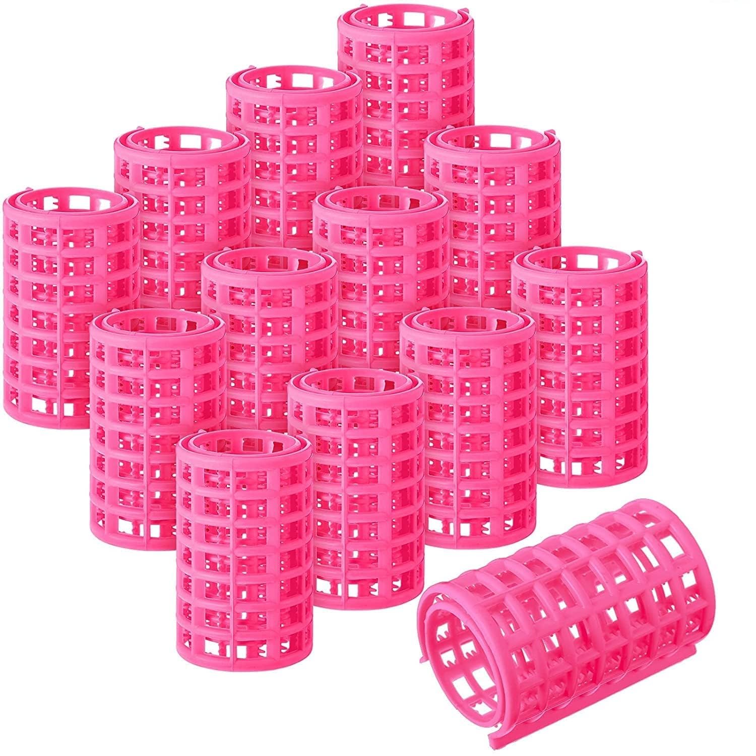 KNAFS 36MM Hair Rollers Plastic Snap on Roller Curlers for Hairdressing Styling for Girls & Women No Heat Wave Hair Curlers for Salon,Home Purpose Multicolor (6 PCS) (2.75x1.42 Inch (Jumbo))-image-29