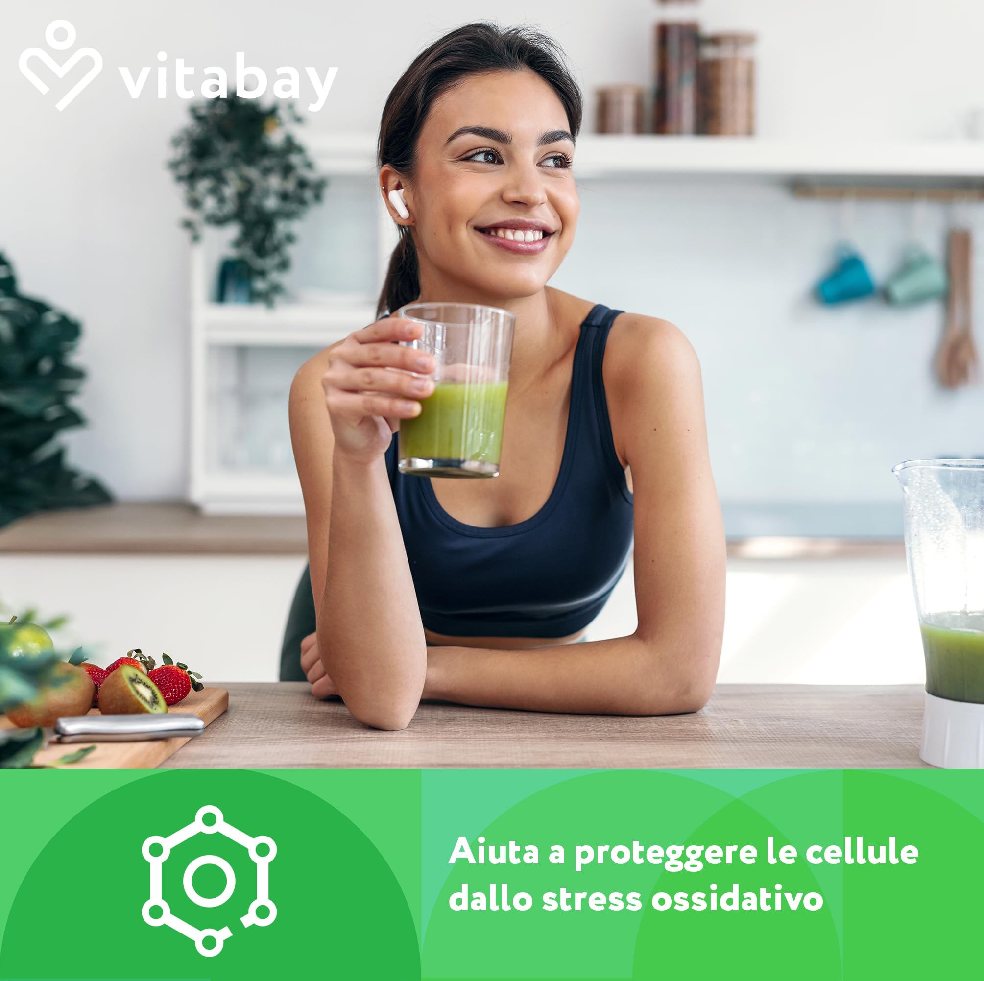 Vitabay Vitamina E 600 UI Depot - 200 softgel vegane - D-alfa-tocoferolo - alto dosaggio - contribuisce alla protezione delle cellule dallo stress ossidativo - testato in laboratorio - 12 mesi