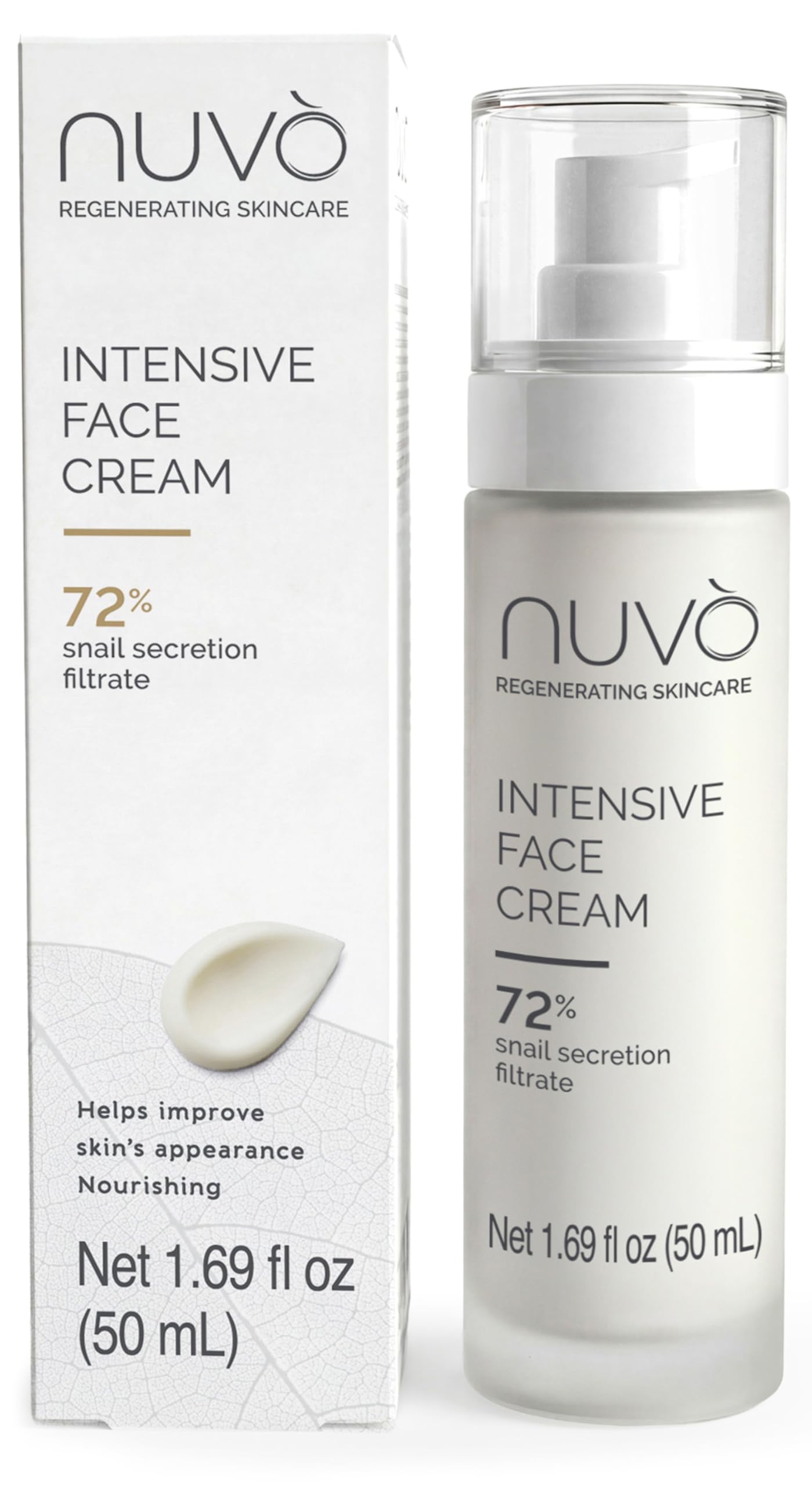 Nuvò Snail Slime Face Cream with Hyaluronic Acid and Argan Oil