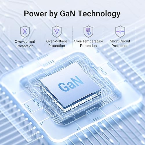 Miniatura 8 de Bloque de cargador USB C de 67 W, cargador para iPad, cargador de pared USB C de 2 puertos Cool Gadget de 2 puertos, bloque de cargador compacto y
