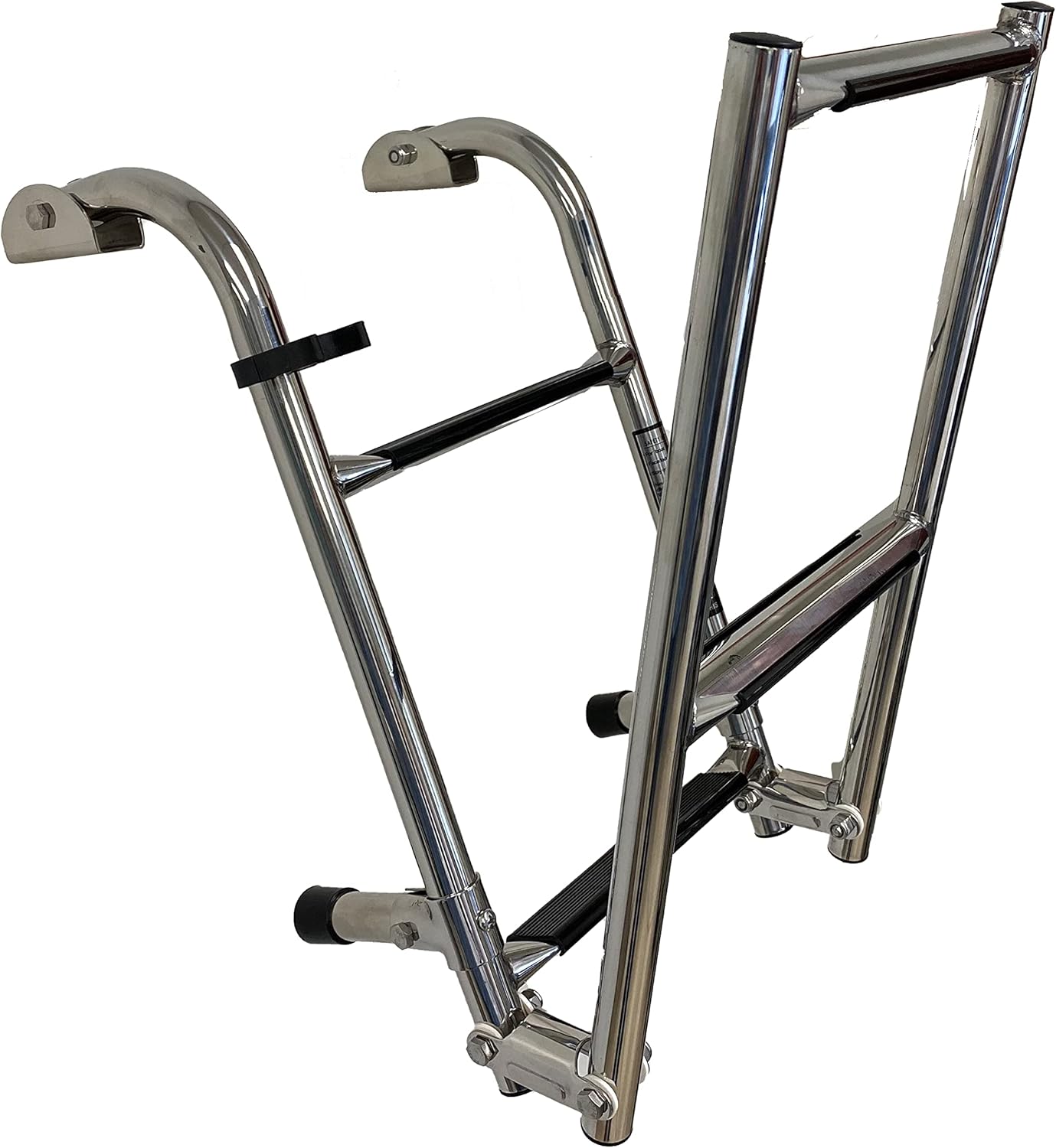 classAcustoms 4 Step Folding Boat Ladder | Stainless Steel | 300 lb Capacity | 34.5" Max Height