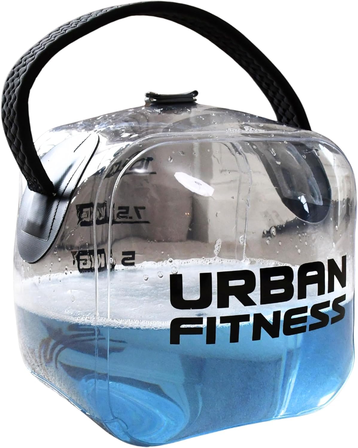 Urban Fitness Hydro Inertia Kettlebell, Inflatable Water Filled Training Weight with Foot Pump, Portable Functional Strength and Core Workout, 10kg
