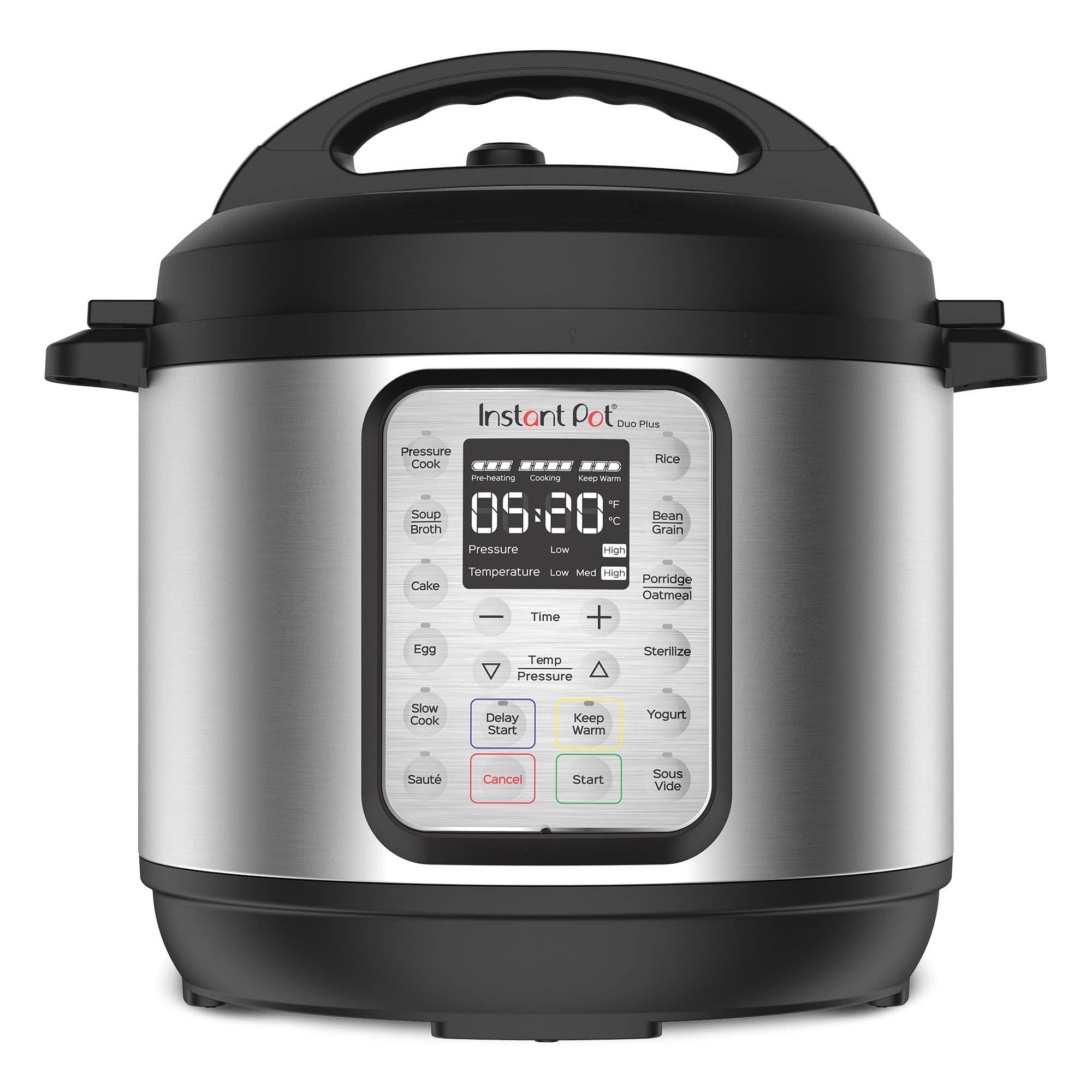 Duo Plus 9-in-1 Multicooker, Pressure Cooker, Slow Cook, Rice Maker, Steamer, Sauté, Yogurt, Warmer & Sterilizer, Includes App With Over 800 Recipes, Stainless Steel, 6 Quarts