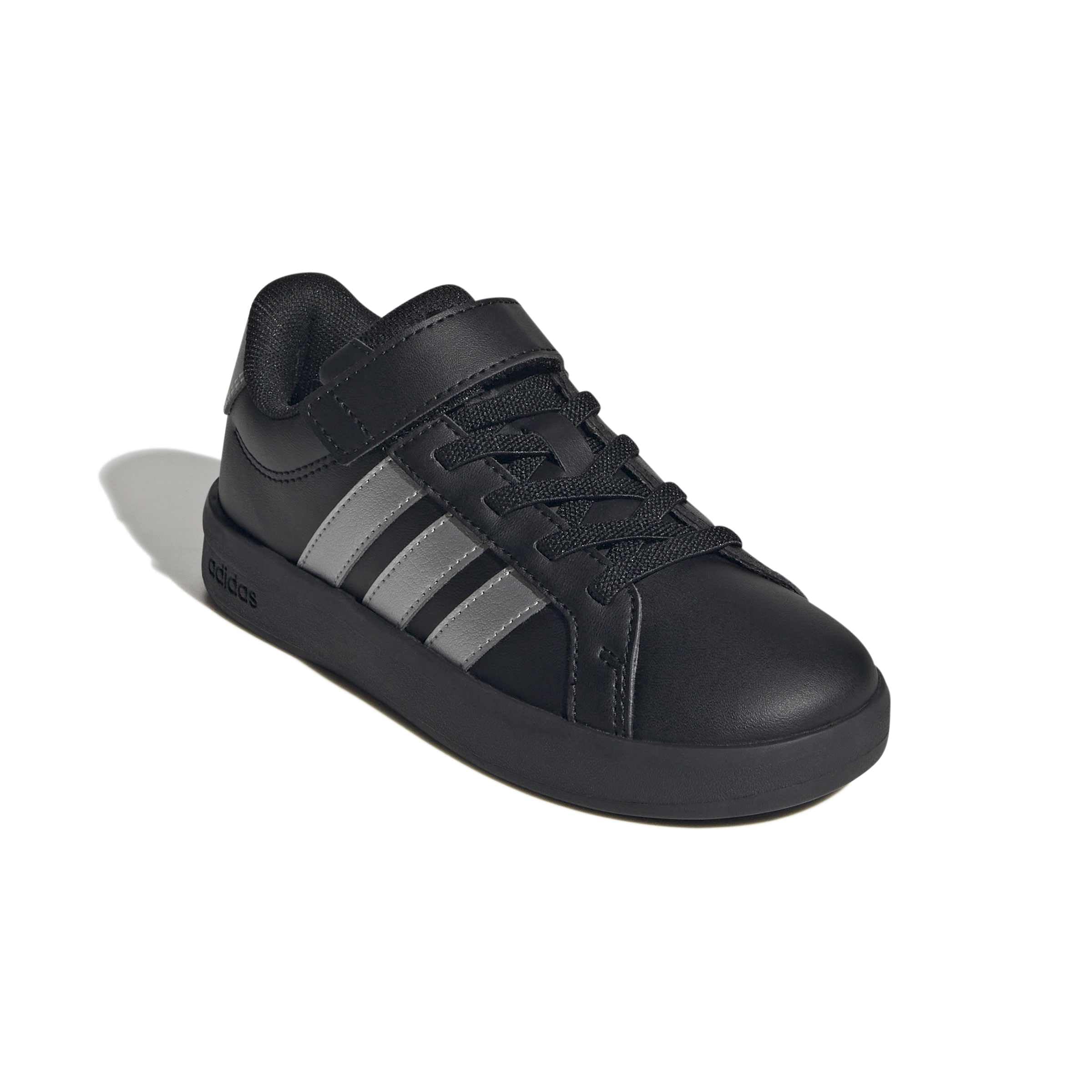 adidas Mixte Enfant Grand Court 3.0 Children Shoes, Core Black/Silver met./Core Black, 34 EU