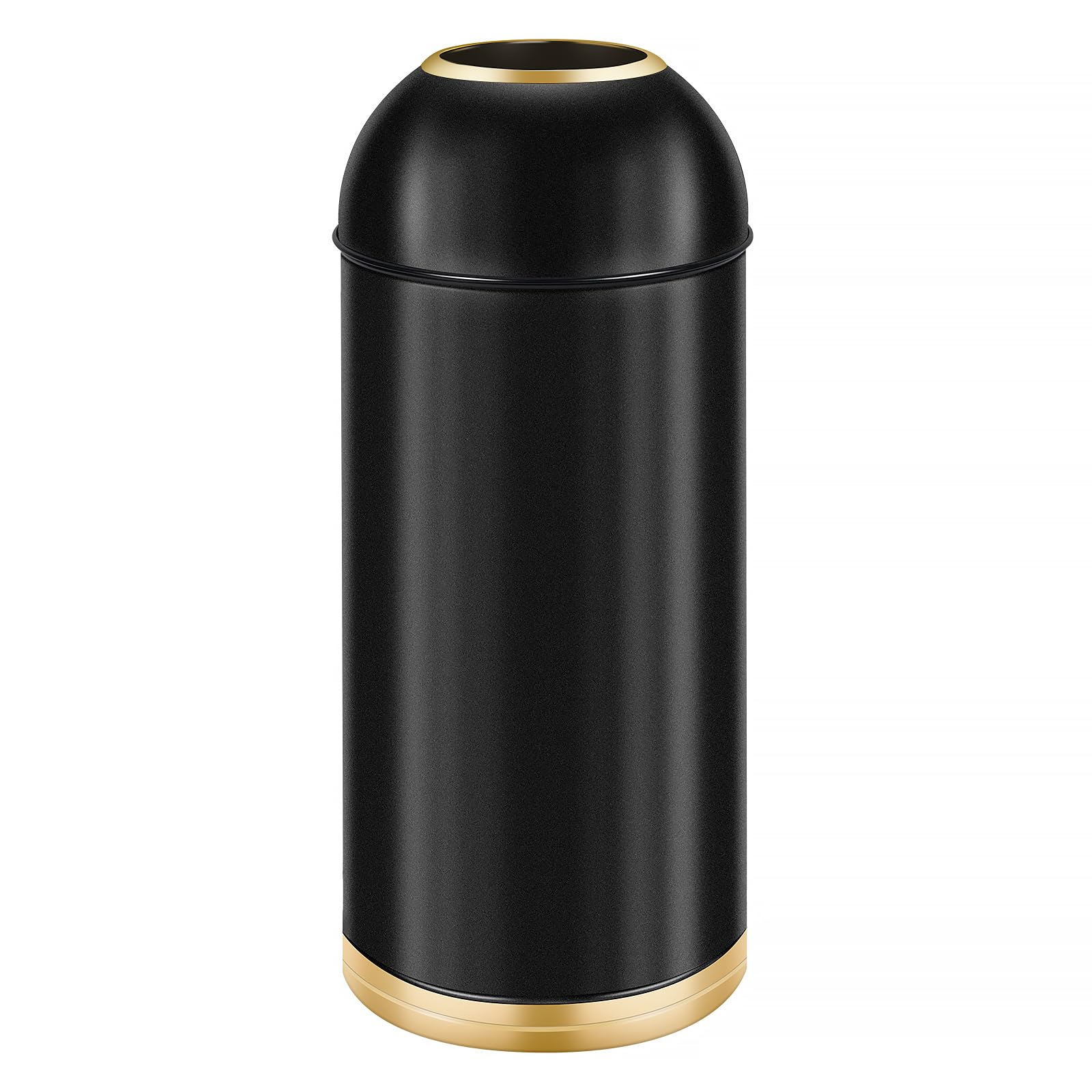 35L Black Gold Kitchen Bin,Recycling Trash Bin for Coffee Shop Hotel