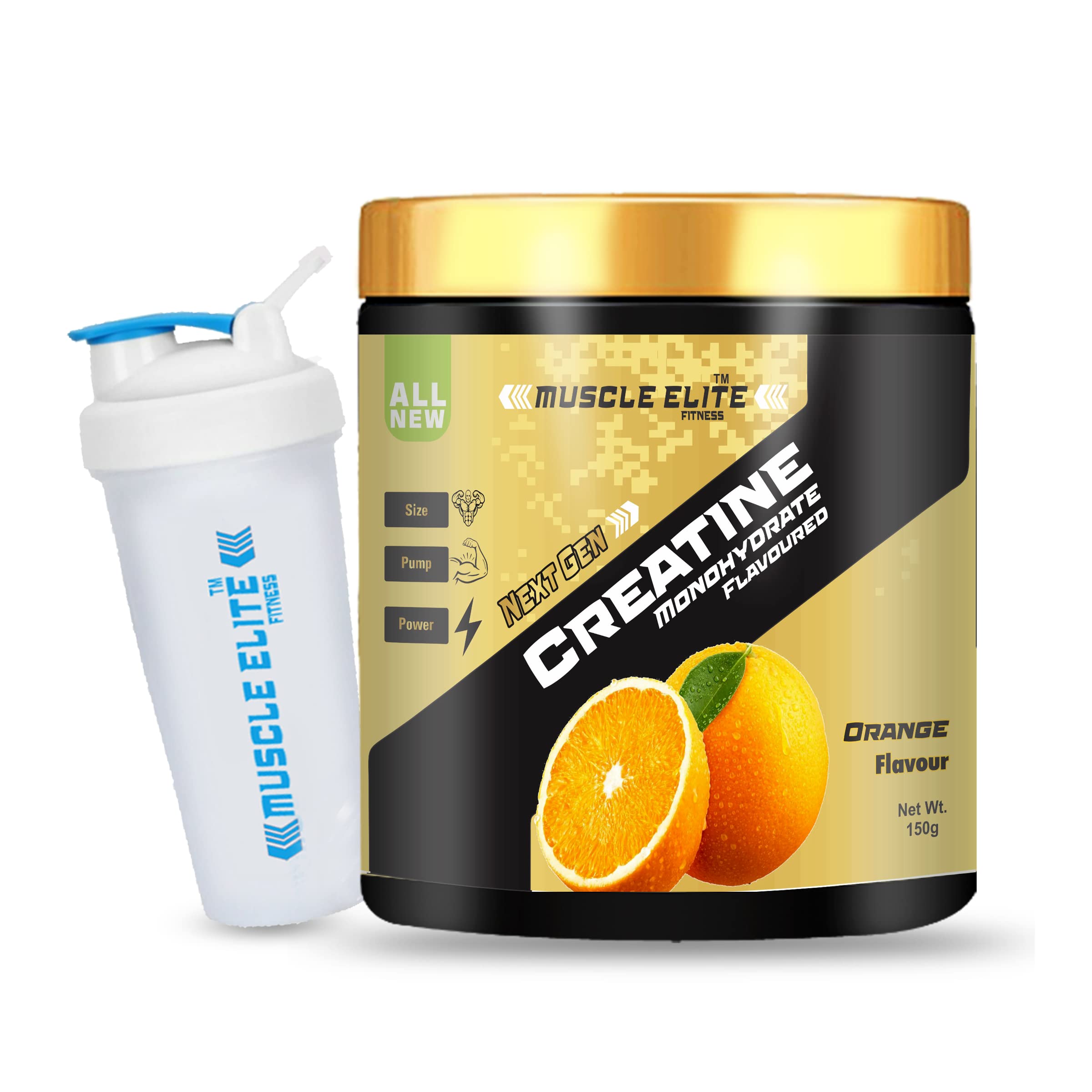 Muscle Elite Fitness Creatine Monohydrate Powder | Supplement For Lean Muscle Growth | Creatine Powder New Generation Gym Supplement for Men & Women [50 Servings, Orange] with Shaker (B0C1GMXLYH) Amazon Price History, Amazon Price Tracker
