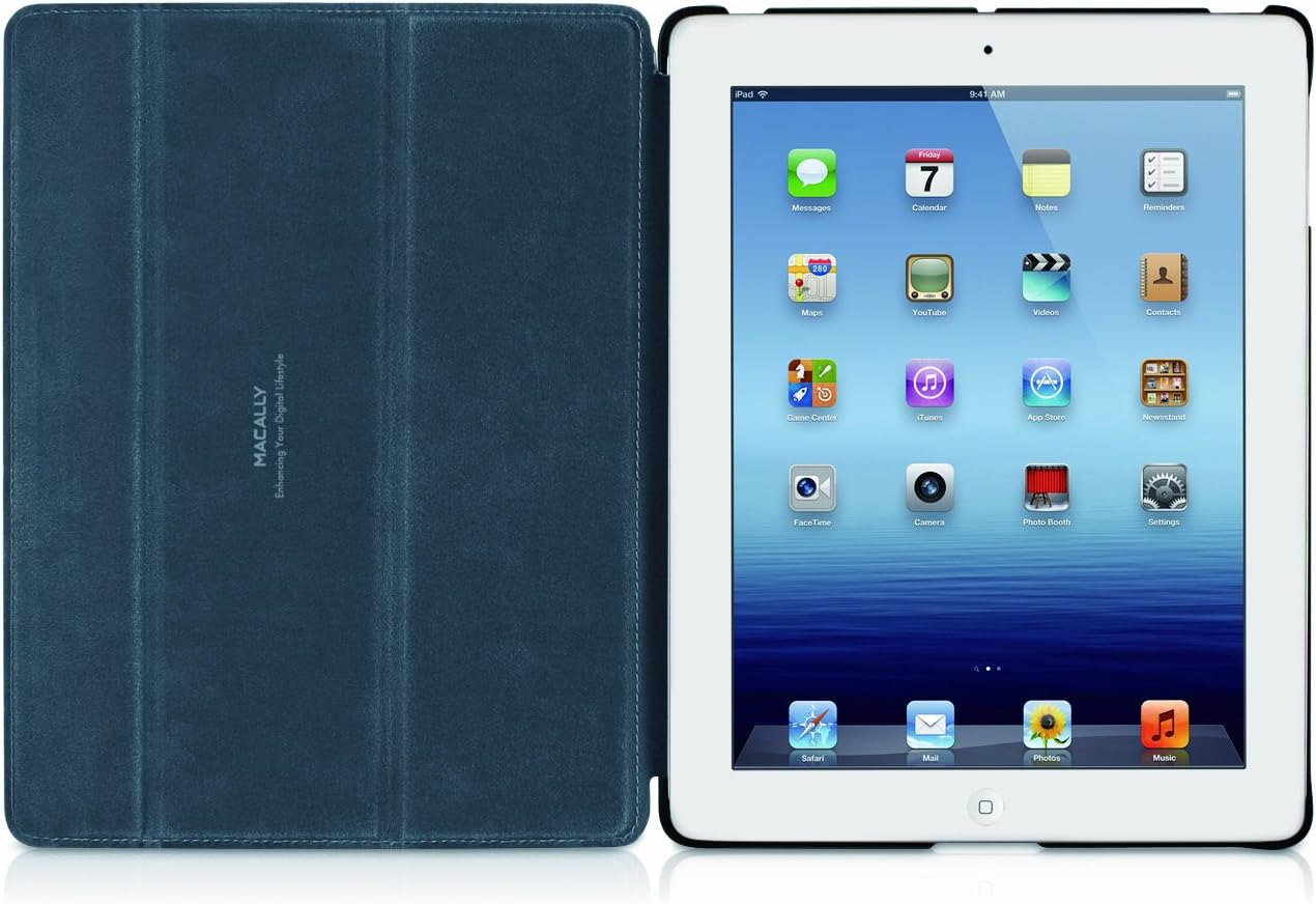 Macally Bookstand-3, Case with Stand Function for iPad 4, 3 & 2 (Black) 16873