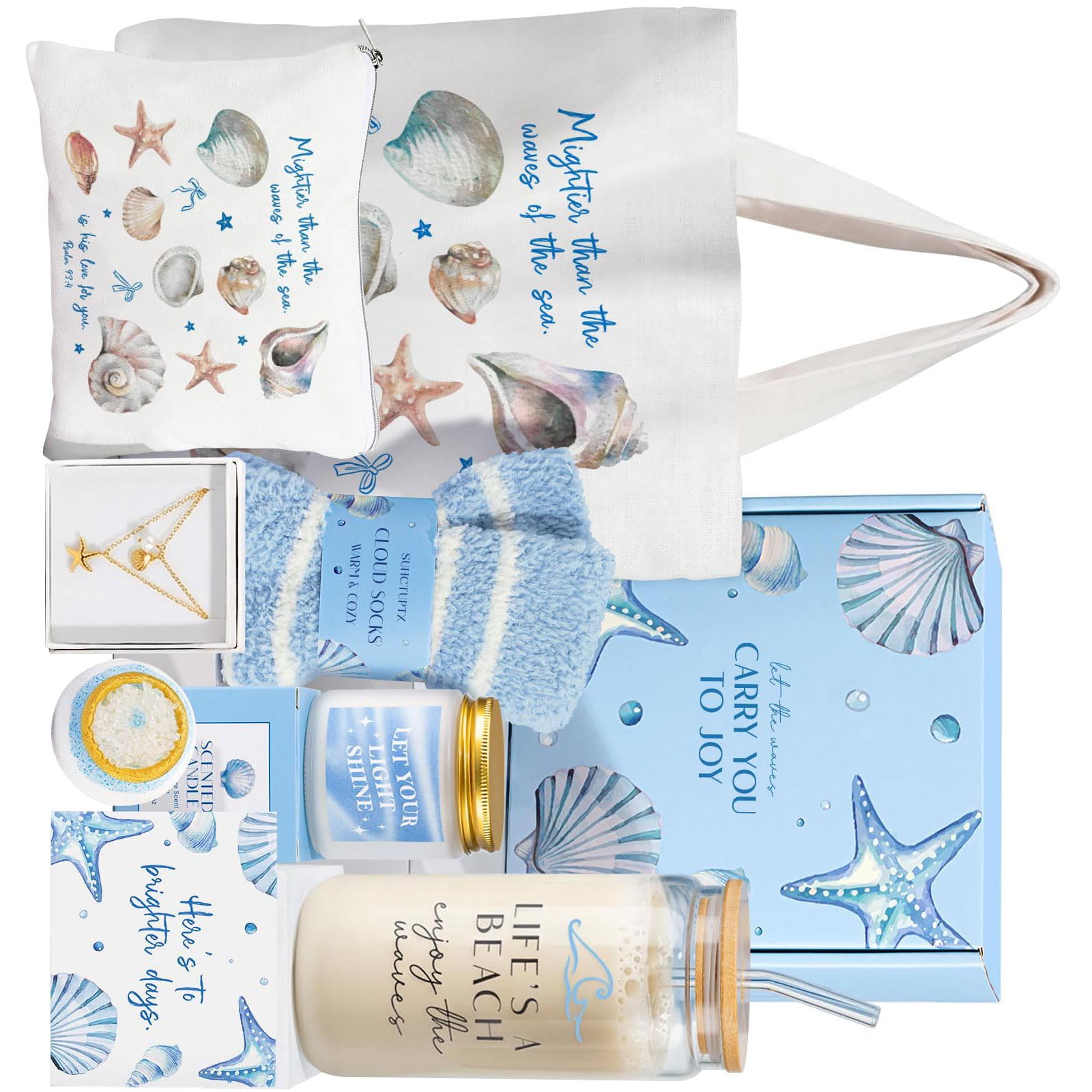 Regalo rilassamento Femminile, Regalo guarigione per Suo Recupero Post-Terapia, Pacchetto Cura Notturna tranquilla, Calzini Morbidi, Set Candele