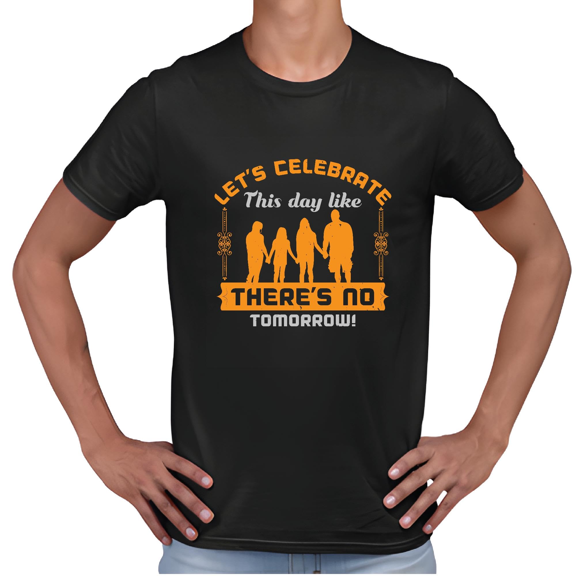 Lets Celebrate This Day with No Regrets Perfect Gift for Friends Men Women Black Multicolor T shirt