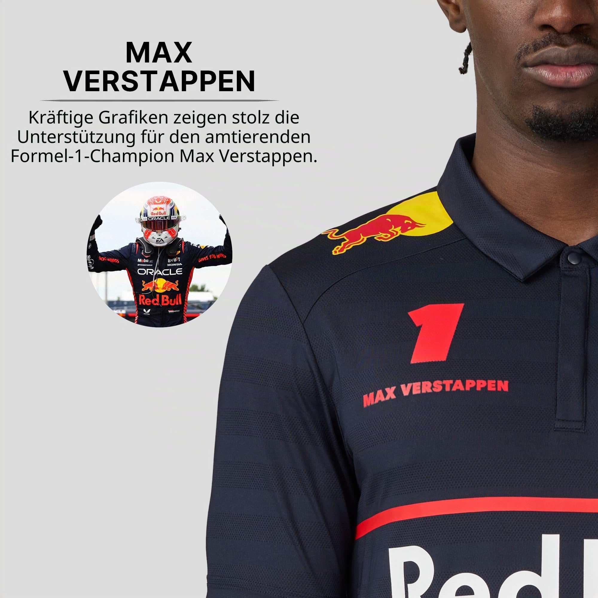 Castore Herren Red Bull Racing F1 Team Driver Polo Polohemd (1er Pack)