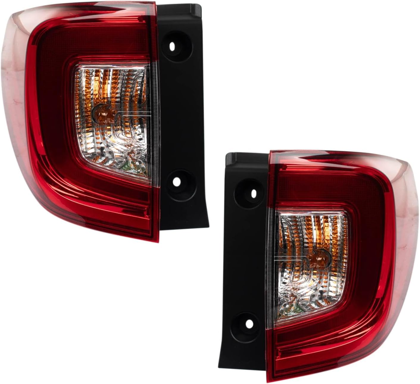 TRQ 2 Piece Driver & Passenger Side Outer Tail Light Assembly Set LED Compatible with 2019-2022 Honda Pilot HO2804120 HO2805120