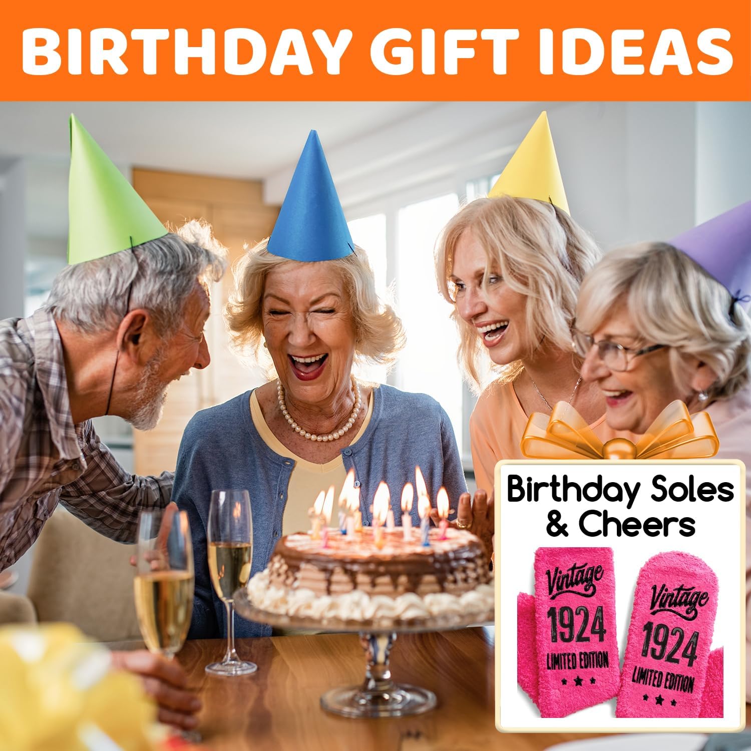 HAPPYPOP Birthday Socks - Birthday Gifts for Old Lady, Gifts for Women in Their 90s 100s - Image 5