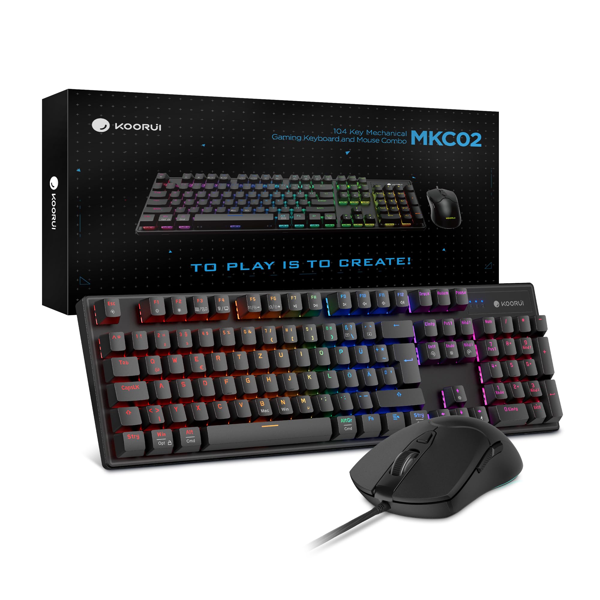 KOORUI Gaming Tastatur & Maus Set - Mechanisch  Produktbild-Vorschau 11