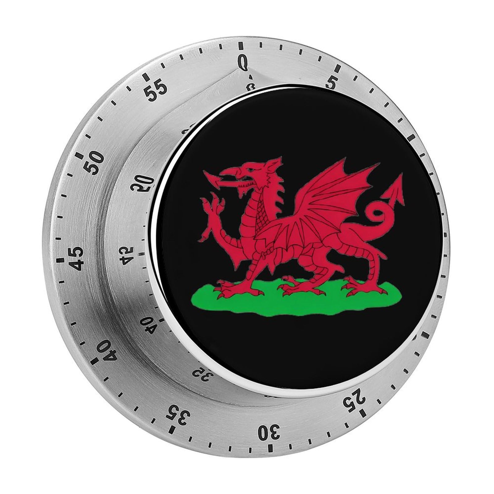 Wales Dragon Funny Timer 60 Minute Countdown Timer Mechanical Time Management Tool for Kitchen Work