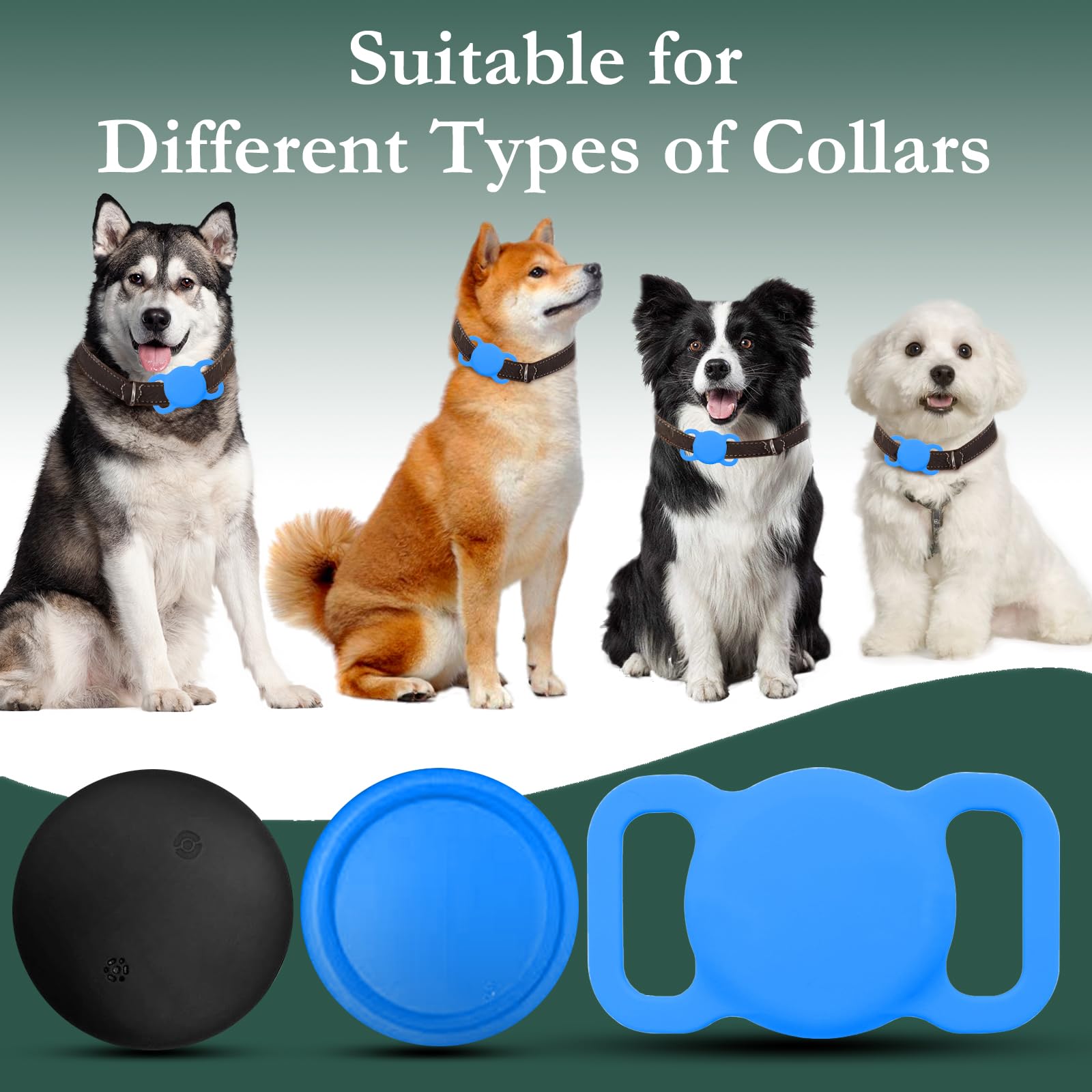 Dog Tracker with Collar Holder, Smart Pet Tracker, MFi Certificated Tracking Device, Waterproof Bluetooth, No Monthly Fee, Works with Find My, Not GPS Tracker (iOS Only) (Sky Blue, M) - image 4