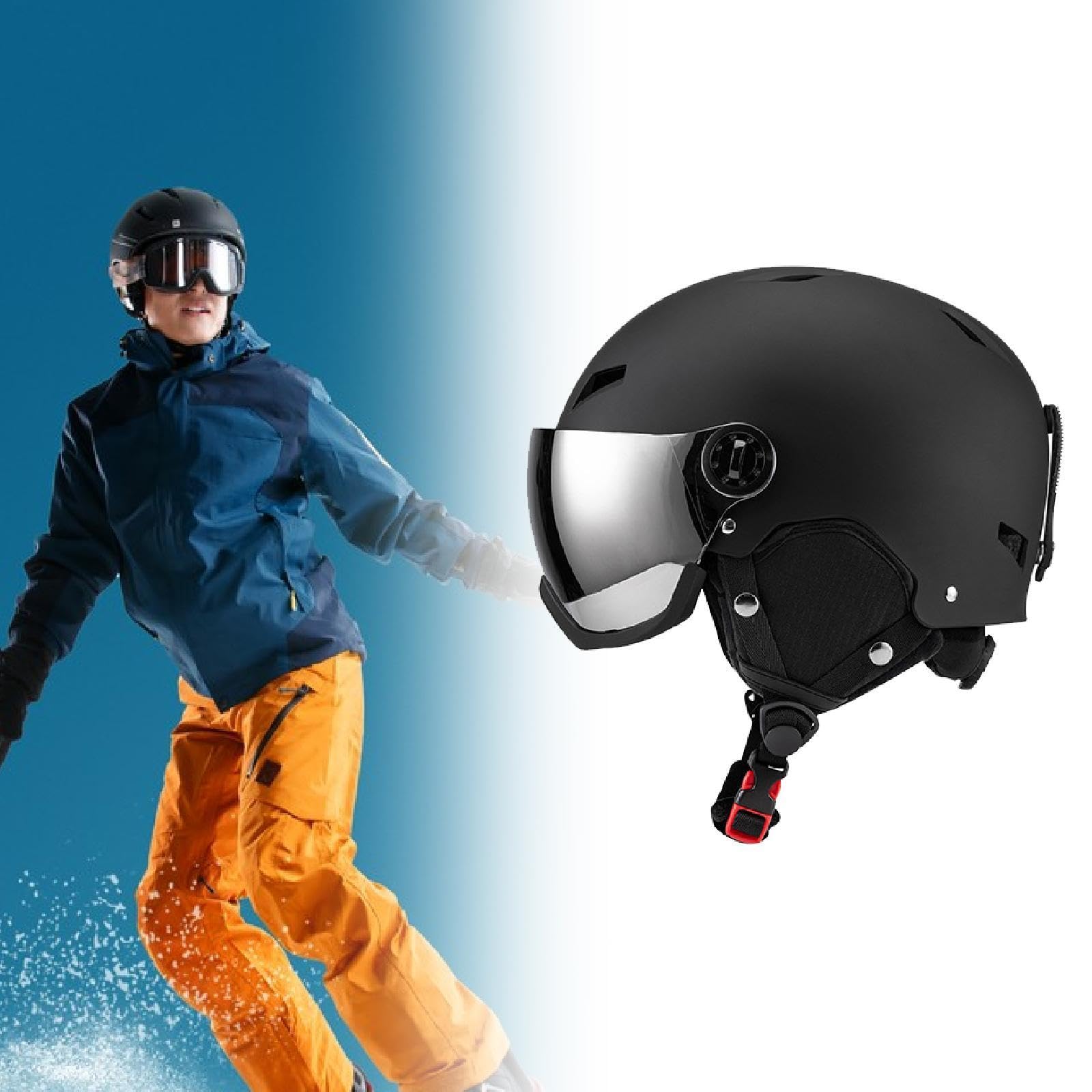 Casque de Snowboard Casque de Ski Couvre-Oreille de Skateboard pour Hommes Femmes Casque de Neige Casque de Ski