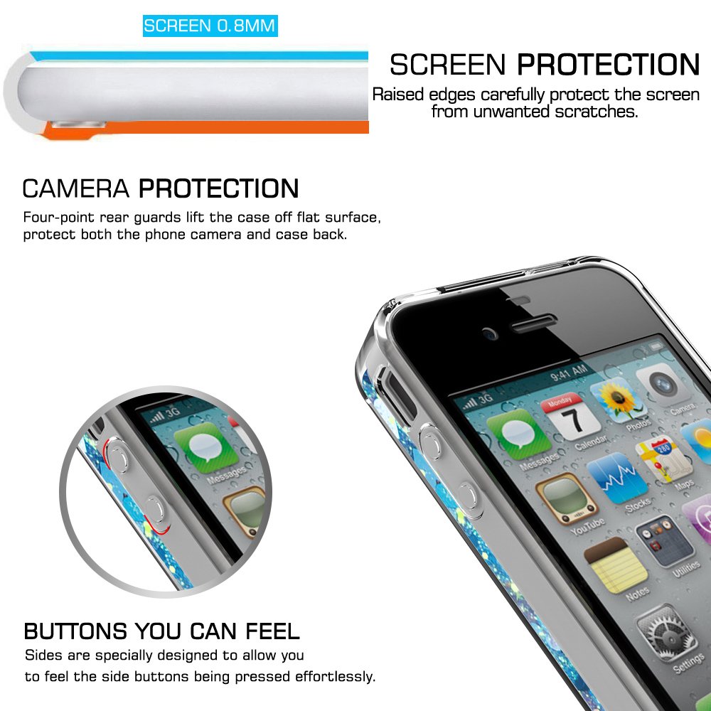 iPhone 4S Case,iPhone 4S Liquid Case for Girls Women,LeYi Cute