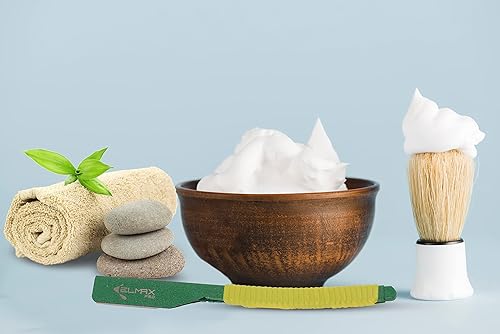 Miniatura 5 de Elmax Pro Kamiso - Maquinilla de afeitar de borde recto estilo japonés - Maquinilla de afeitar recta de peluquería de primera calidad maquinilla de