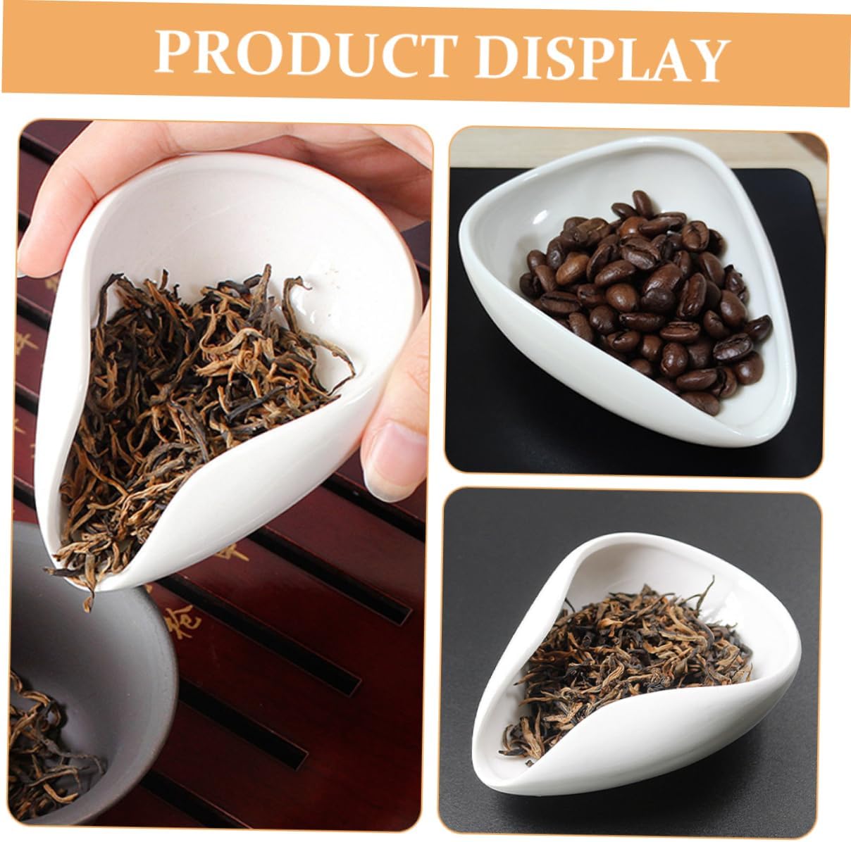 Loose Leaf Tea Holder Tea Scoops for Loose Leaf Storage Plate Spoon Scoop Tray for House